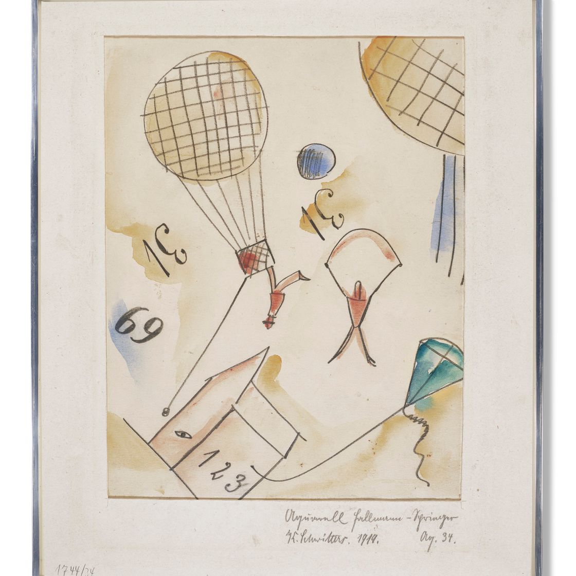 Kurt Schwitters — Aq. 34. Акварелл Фаллманн-Спрингер, изображение 2