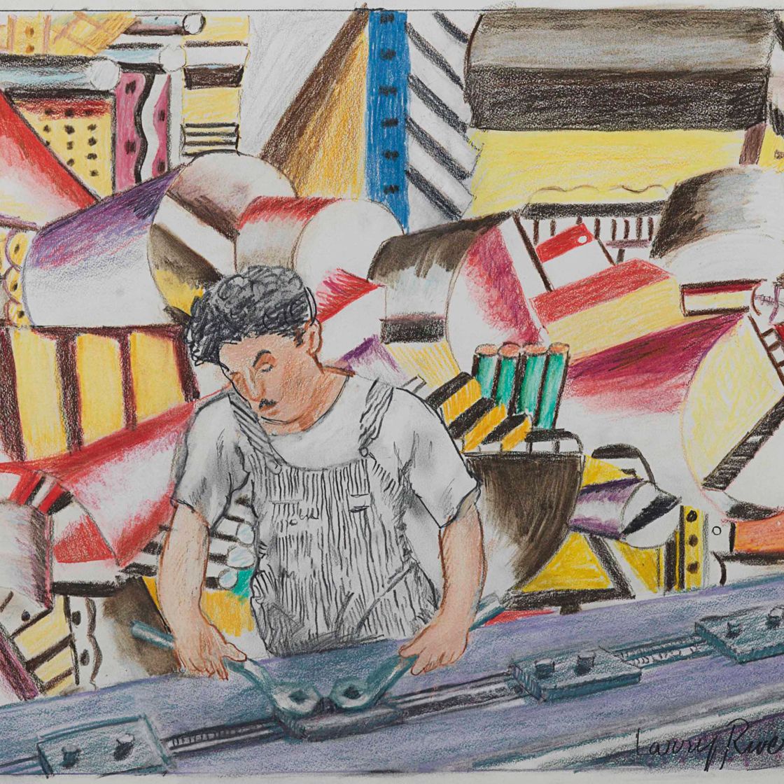 Larry Rivers — Modernist Times: Charlie Chaplin, Assembly Line