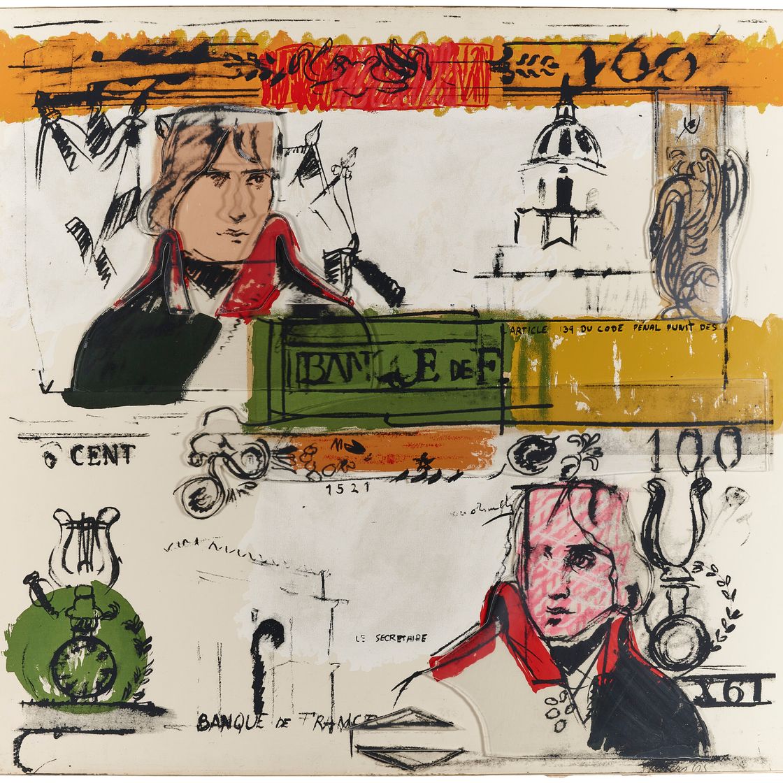 Larry Rivers — Double French Money, from Four on Plexiglas