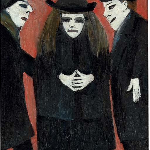 Laurence Stephen Lowry — Three Figures (Mother and Sons)