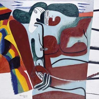 Le Corbusier — Две фигуры и разноцветный шарфик
