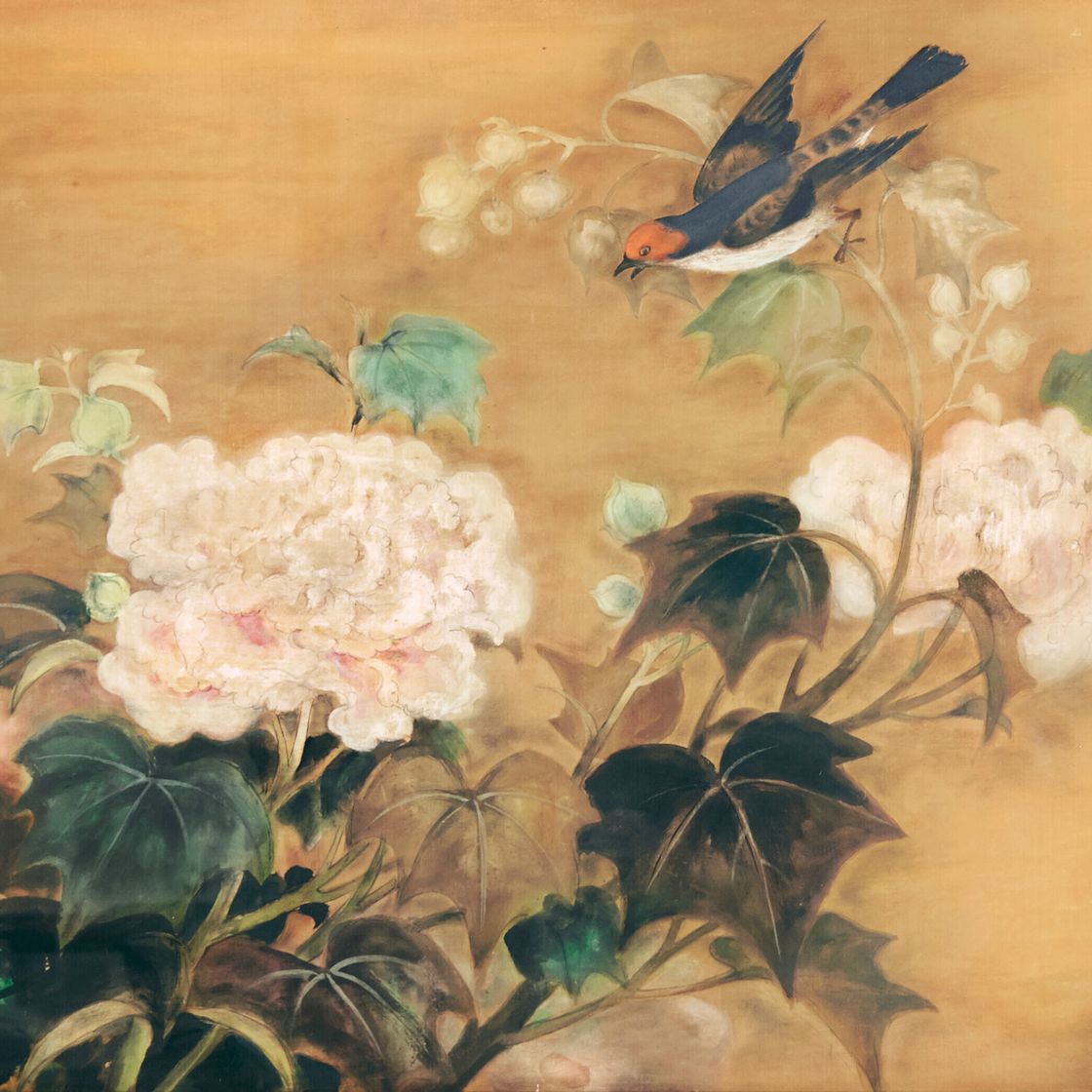 Le Pho — Oiseau et pivoines (Птица и пионы), изображение 1