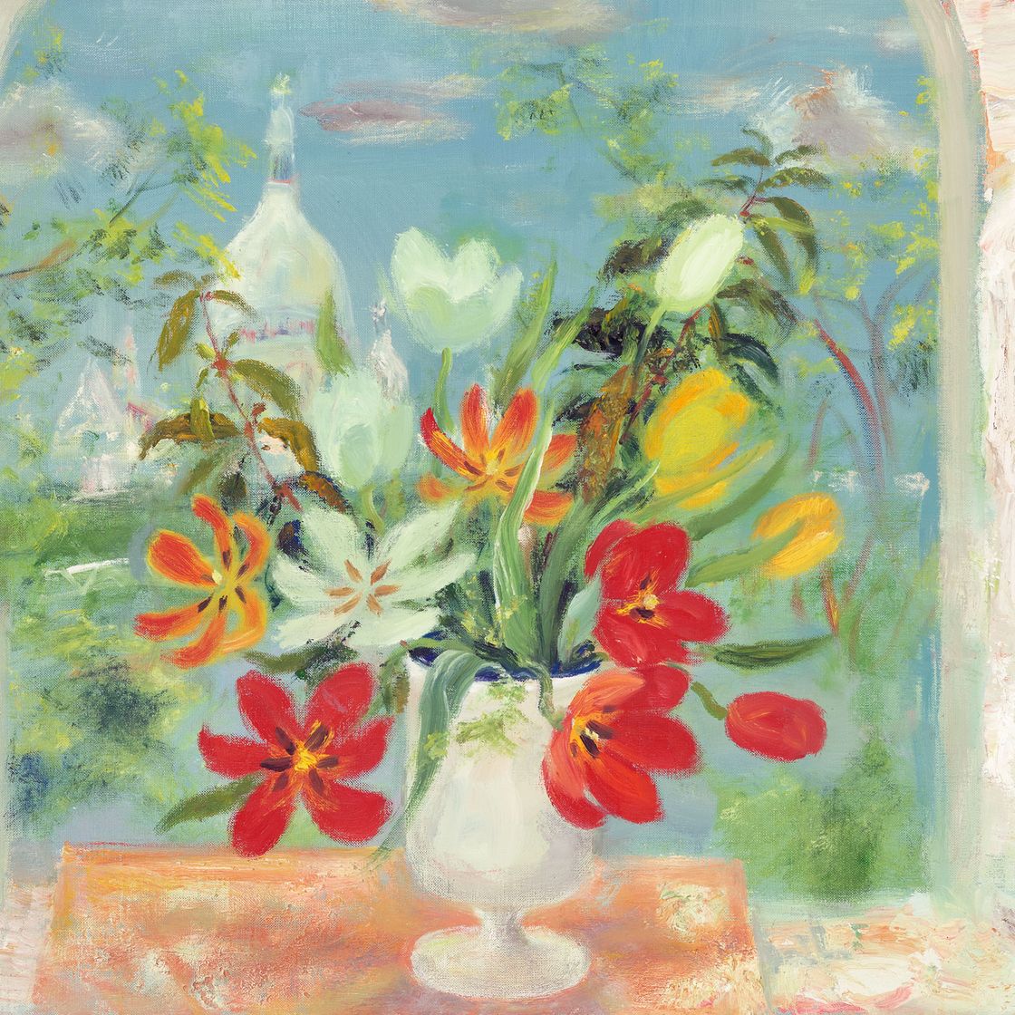 Le Pho — Le Bouquet de Tulipes sur la Terrasse (Букет тюльпанов на террасе)