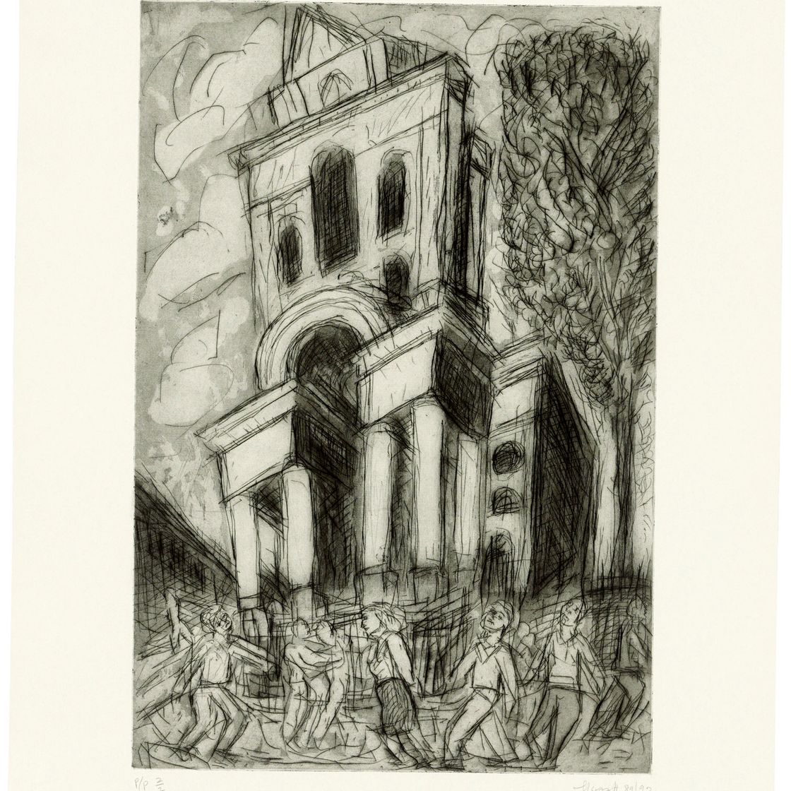 Leon Kossoff — Крайст-Черч, Спиталфилдс, Весна, лето и осень (три работы)