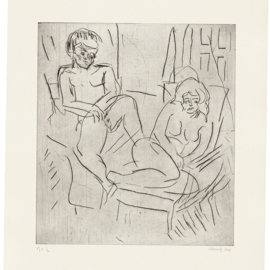 Leon Kossoff — Пилар и Хасинто, № 1, 2 и 3 (три работы)