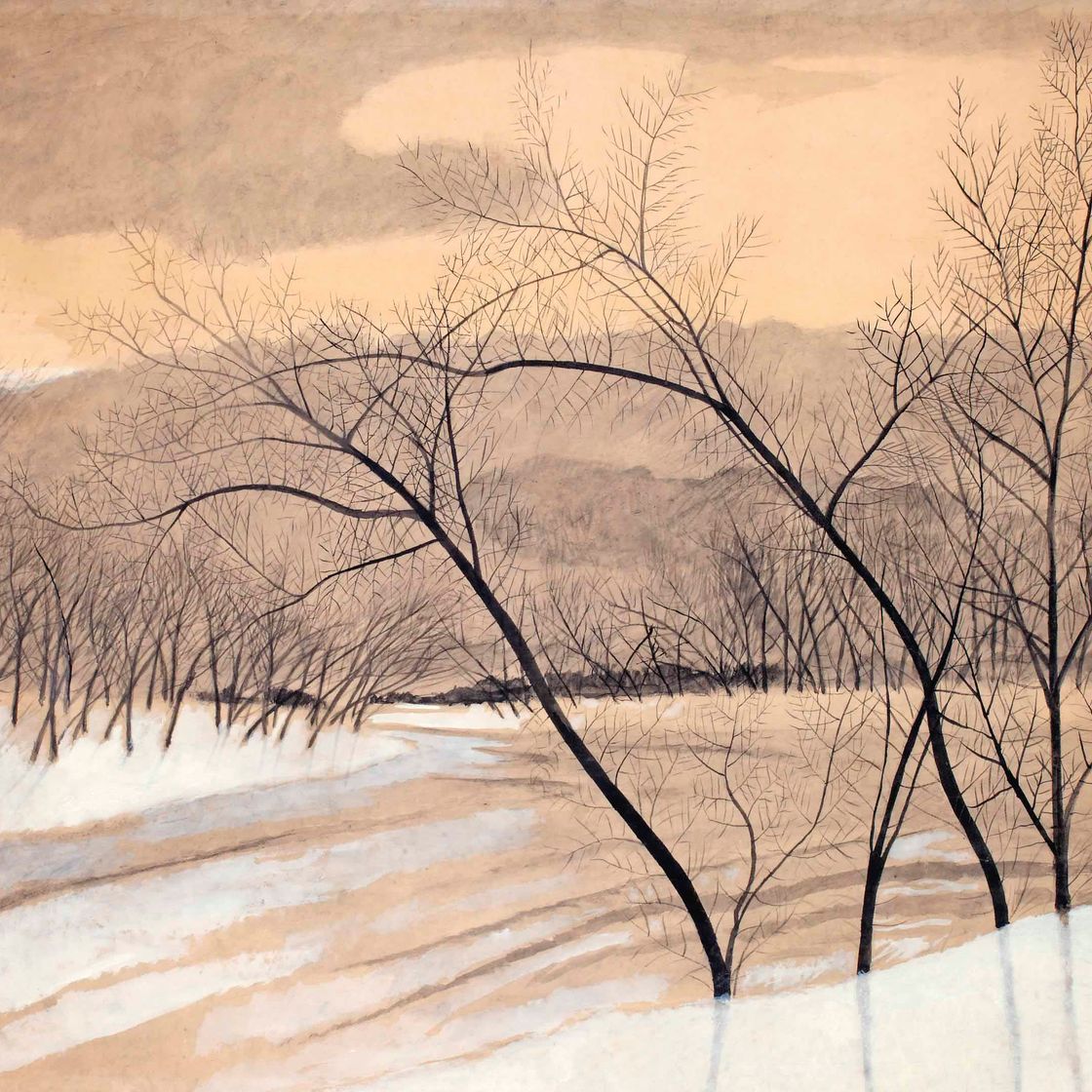 Leon Spilliaert — Деревья в зимнем пейзаже