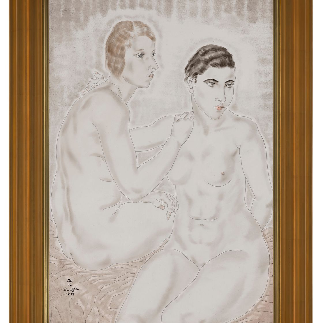 Léonard Tsuguharu Foujita — Двое друзей, изображение 3