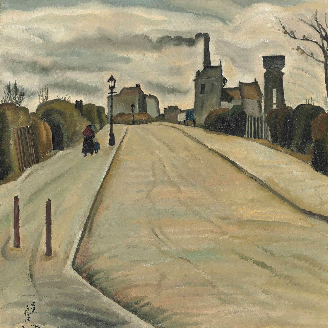 Léonard Tsuguharu Foujita — Сцена на улице