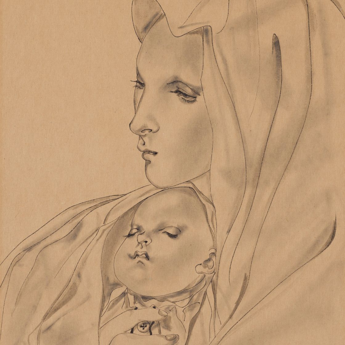 Léonard Tsuguharu Foujita — Материнство, изображение 1