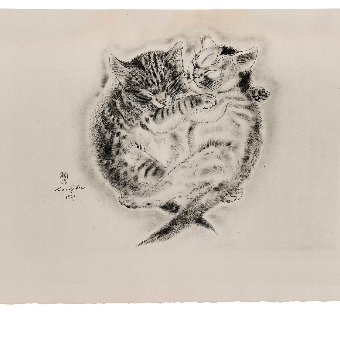 Léonard Tsuguharu Foujita — Книга о кошках, изображение 5