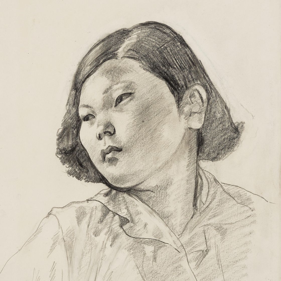 Léonard Tsuguharu Foujita — Молодая азиатская женщина, изображение 1