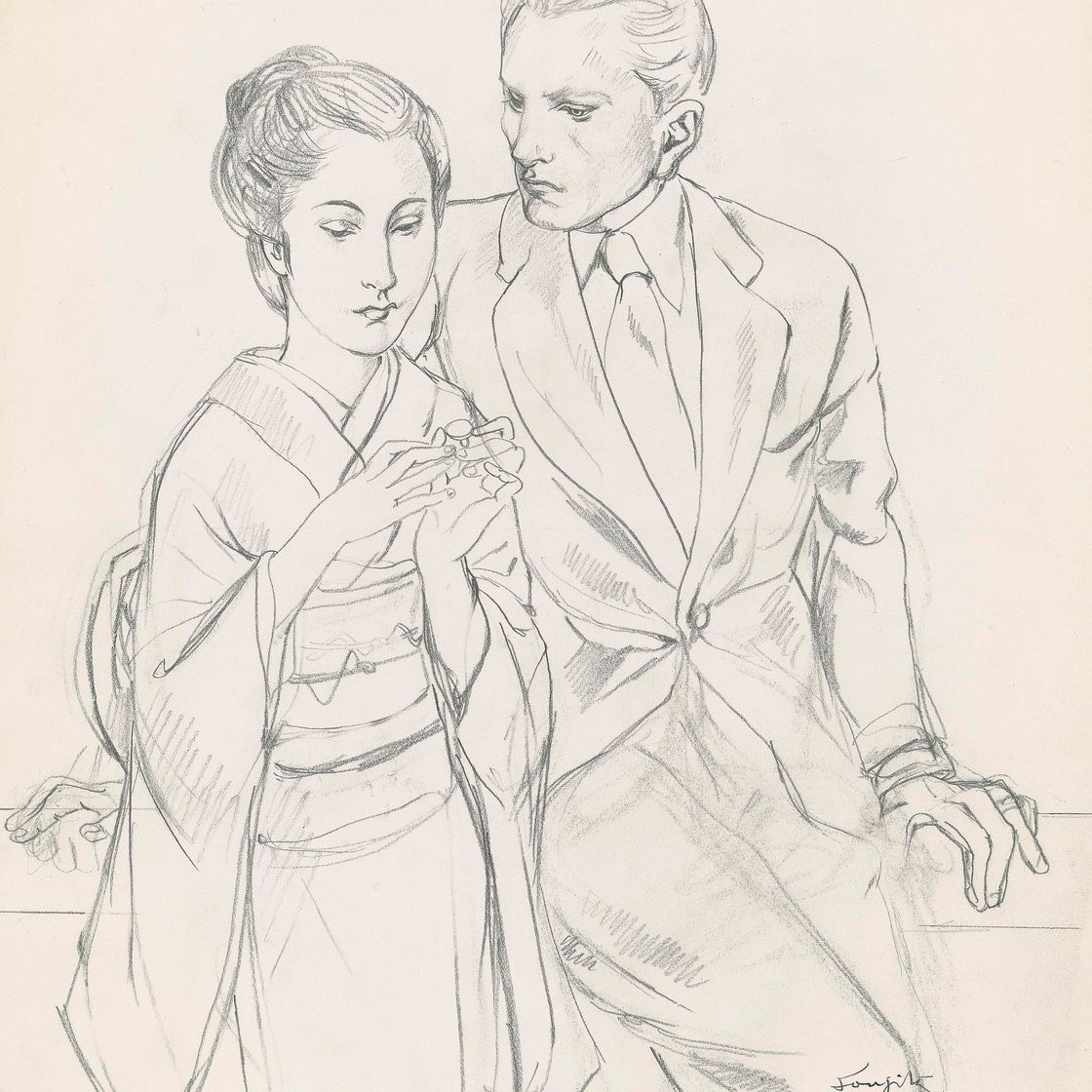 Léonard Tsuguharu Foujita — Мадам Баттерфляй и Пинкертон
