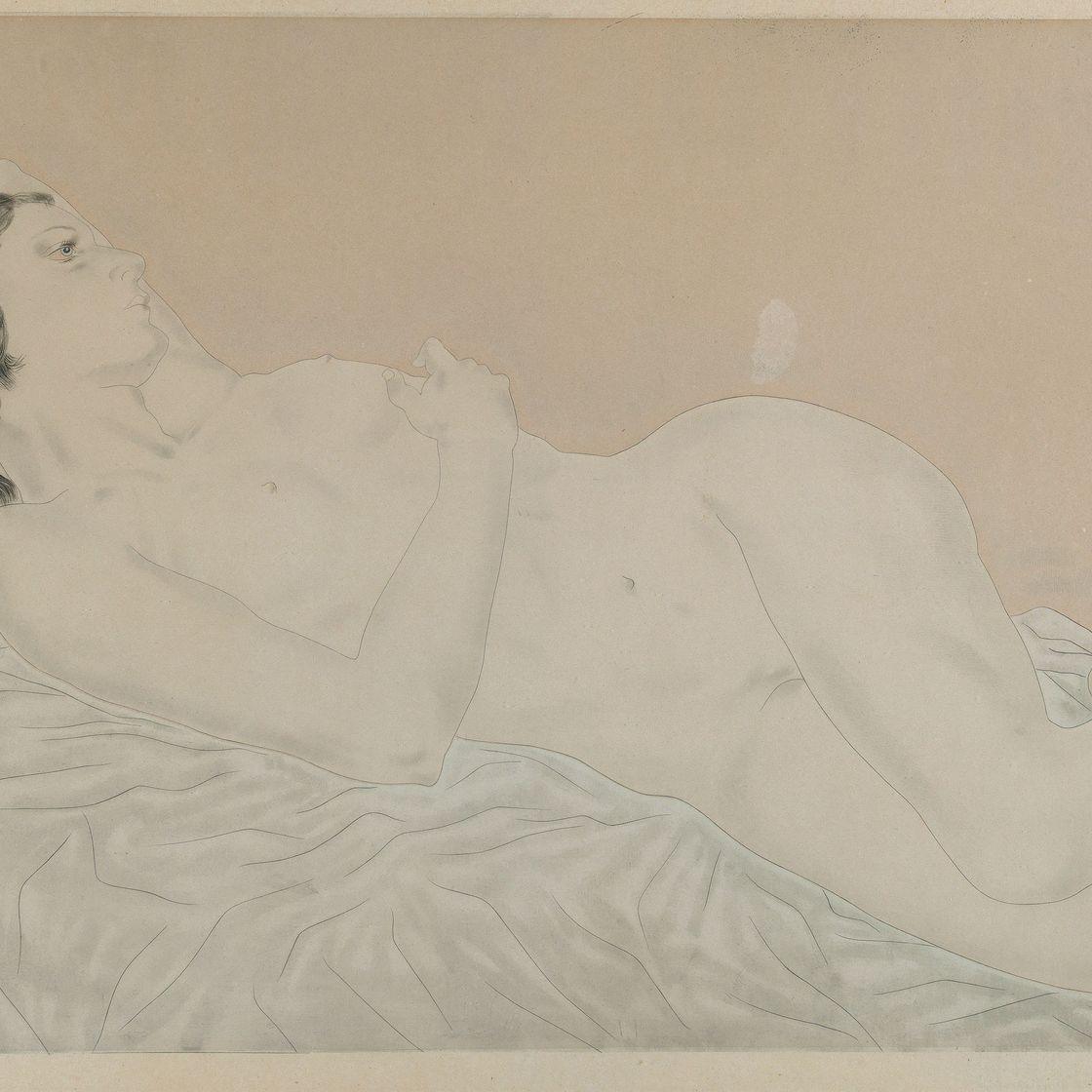 Léonard Tsuguharu Foujita — Женщина Брюн Аллонже (Лежащая обнаженной)