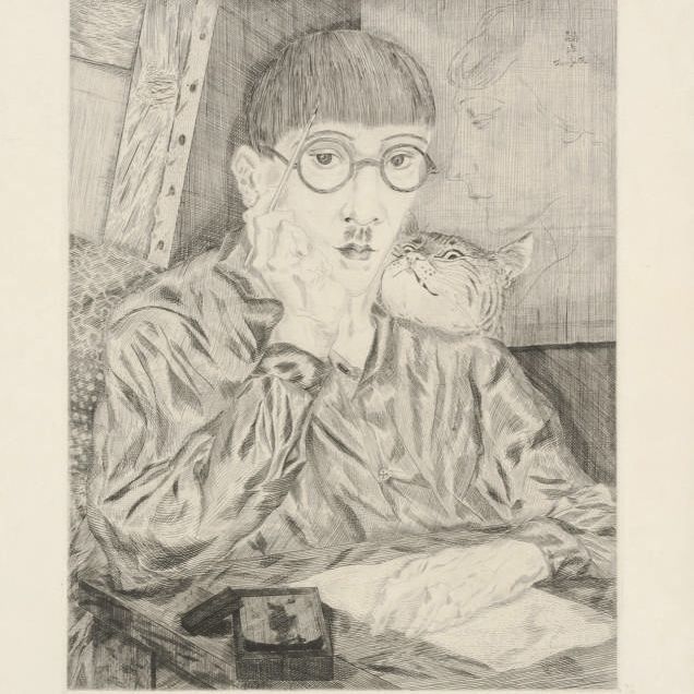 Léonard Tsuguharu Foujita — Автопортрет в чате (Buisson 27.03)
