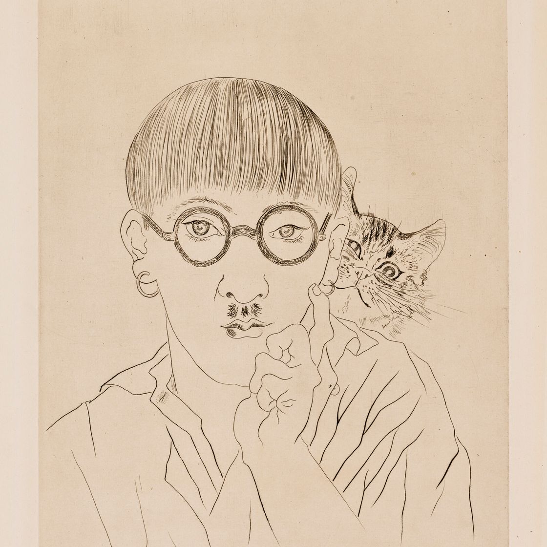 Léonard Tsuguharu Foujita — Автопортрет, беседа в Эпопее