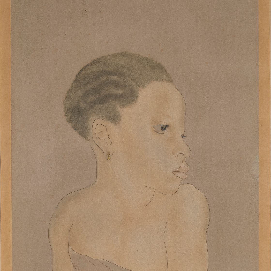 Léonard Tsuguharu Foujita — Молодая африканская девушка - образ юной африканки (из иллюстрированной книги "Юные девушки")