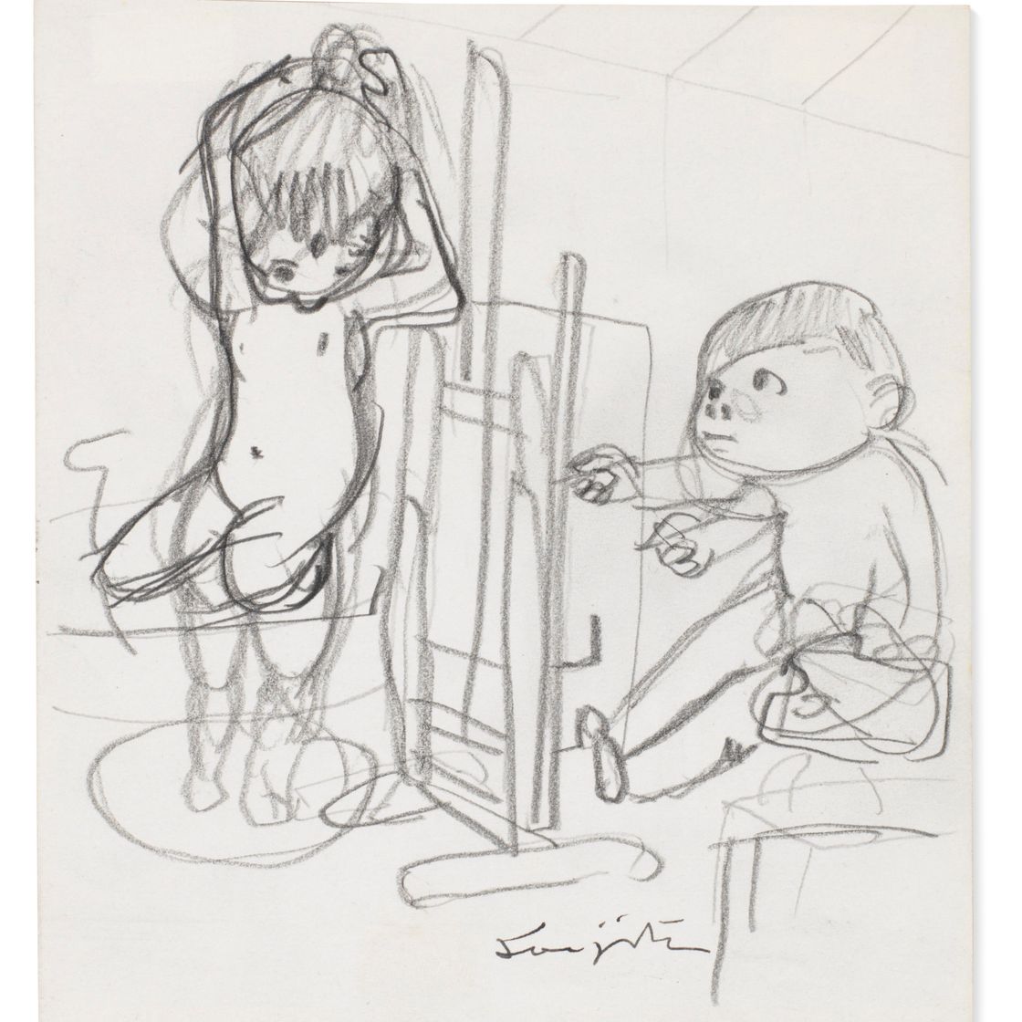 Léonard Tsuguharu Foujita — Без названия (La mésangère)