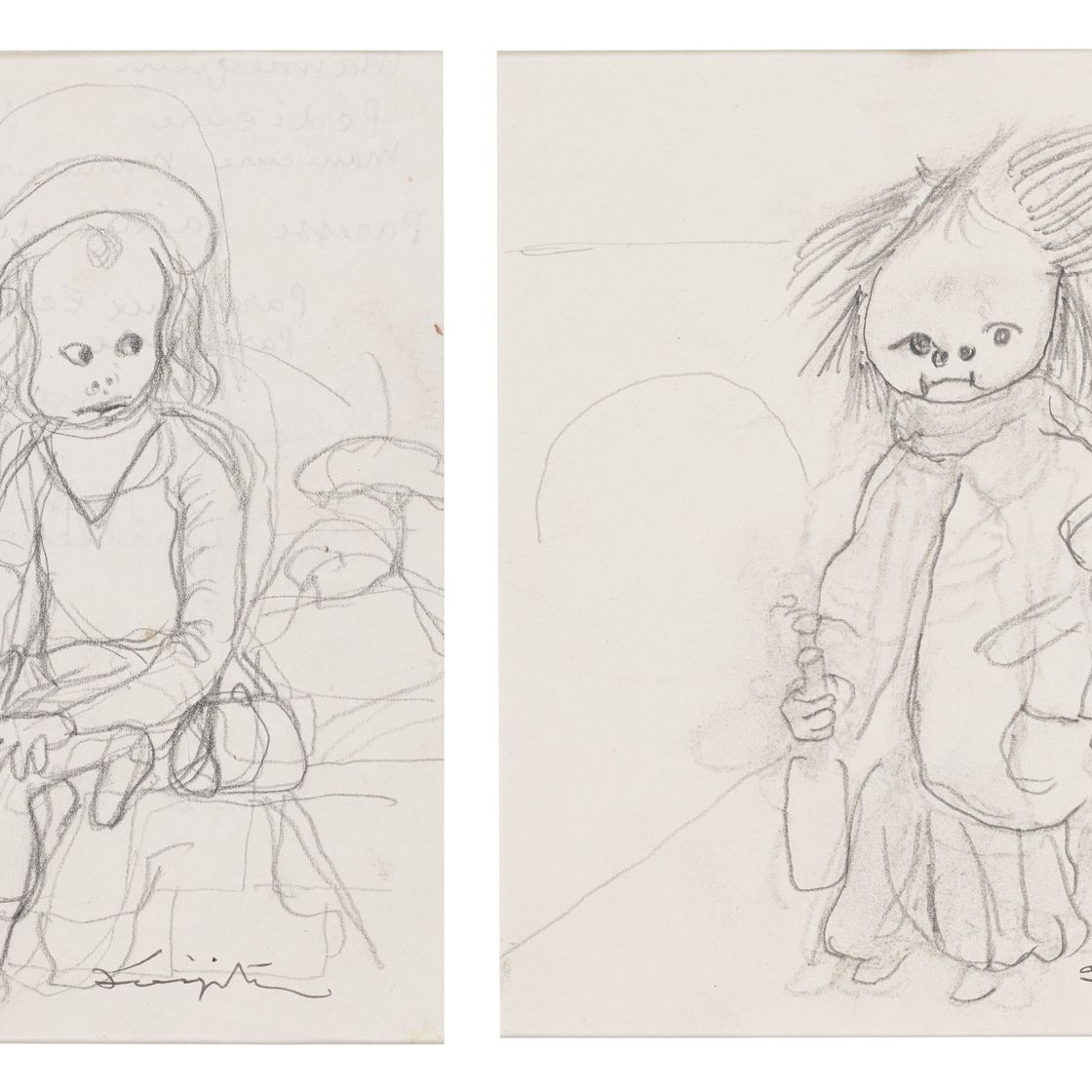 Léonard Tsuguharu Foujita — Без названия ("История школы"); и без названия ("Маленькая жизнь")
