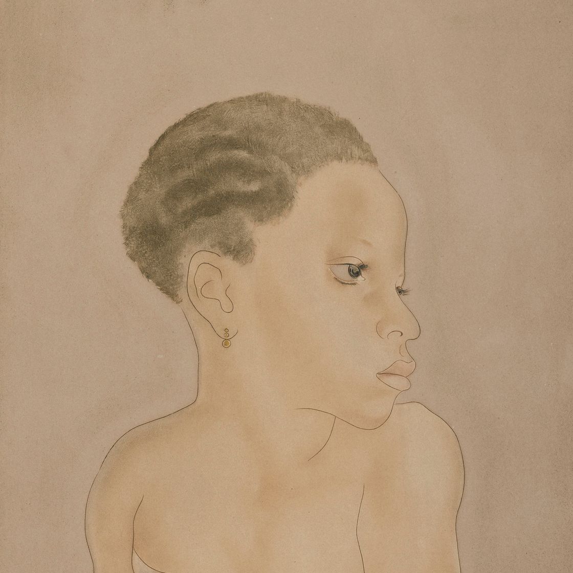 Léonard Tsuguharu Foujita — Молодая африканская девушка - образ юной африканки (из иллюстрированной книги "Юные девушки")
