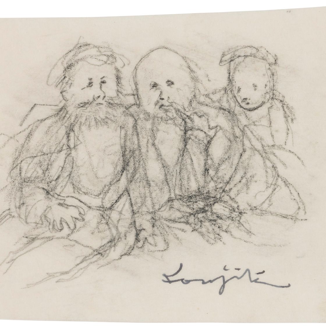 Léonard Tsuguharu Foujita — Без названия (Клошары)