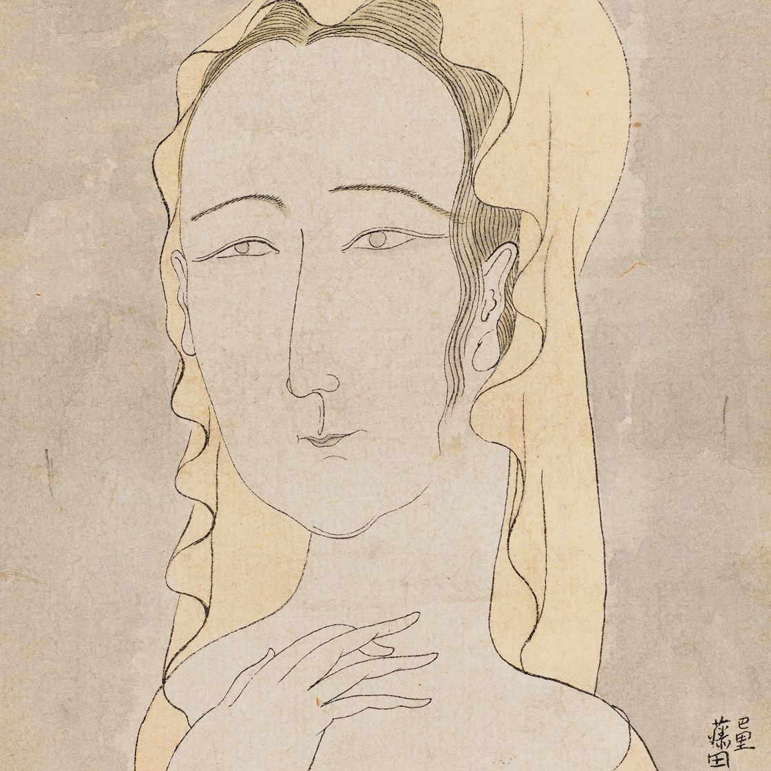 Léonard Tsuguharu Foujita — Большая вуаль, изображение 1