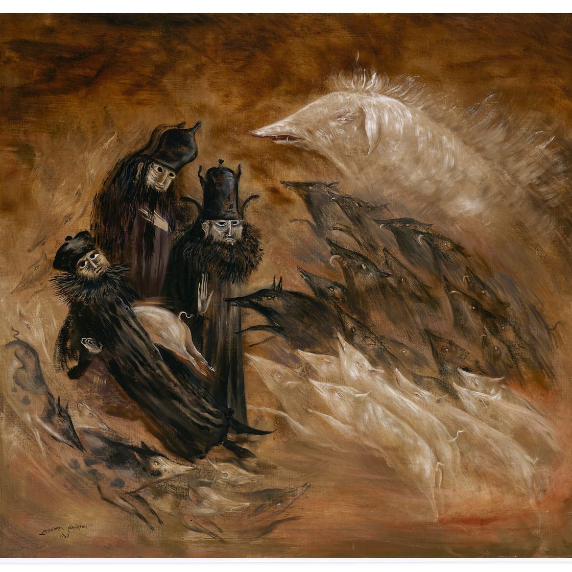 Leonora Carrington — Погоня за свиньями, изображение 1
