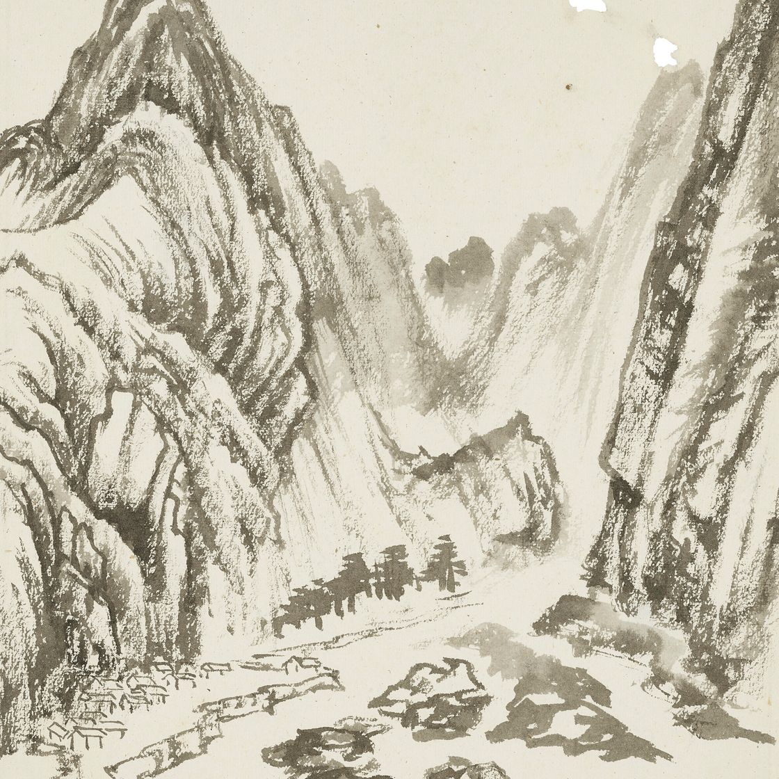 Li Keran — Ландшафтные наброски, изображение 13