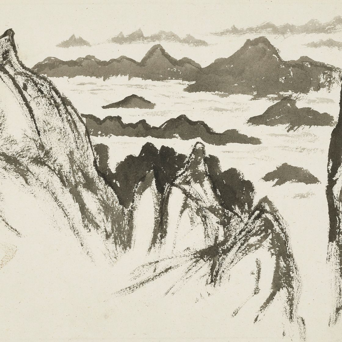 Li Keran — Ландшафтные наброски, изображение 7