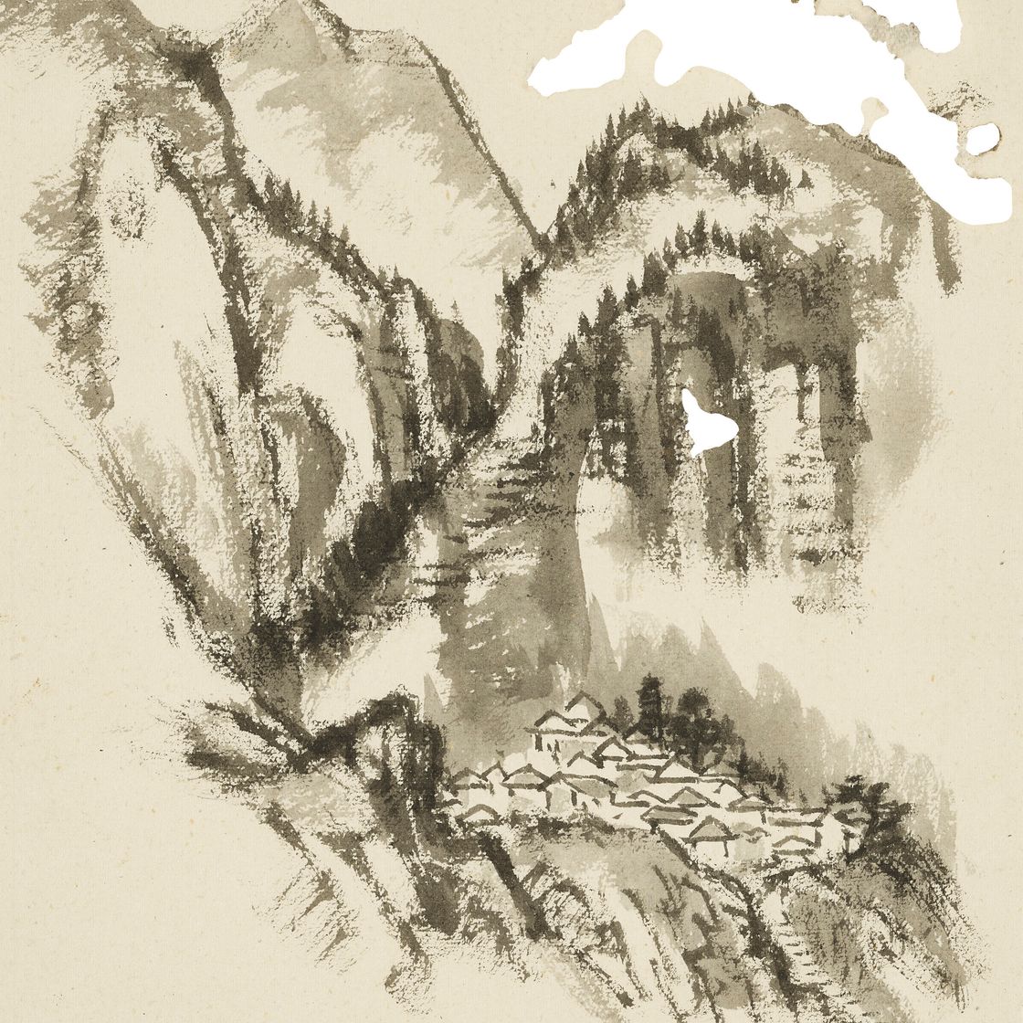 Li Keran — Ландшафтные наброски, изображение 9