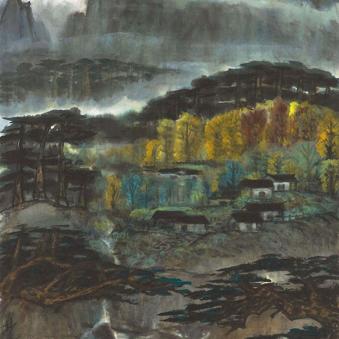 Lin Fengmian — Осень в деревне