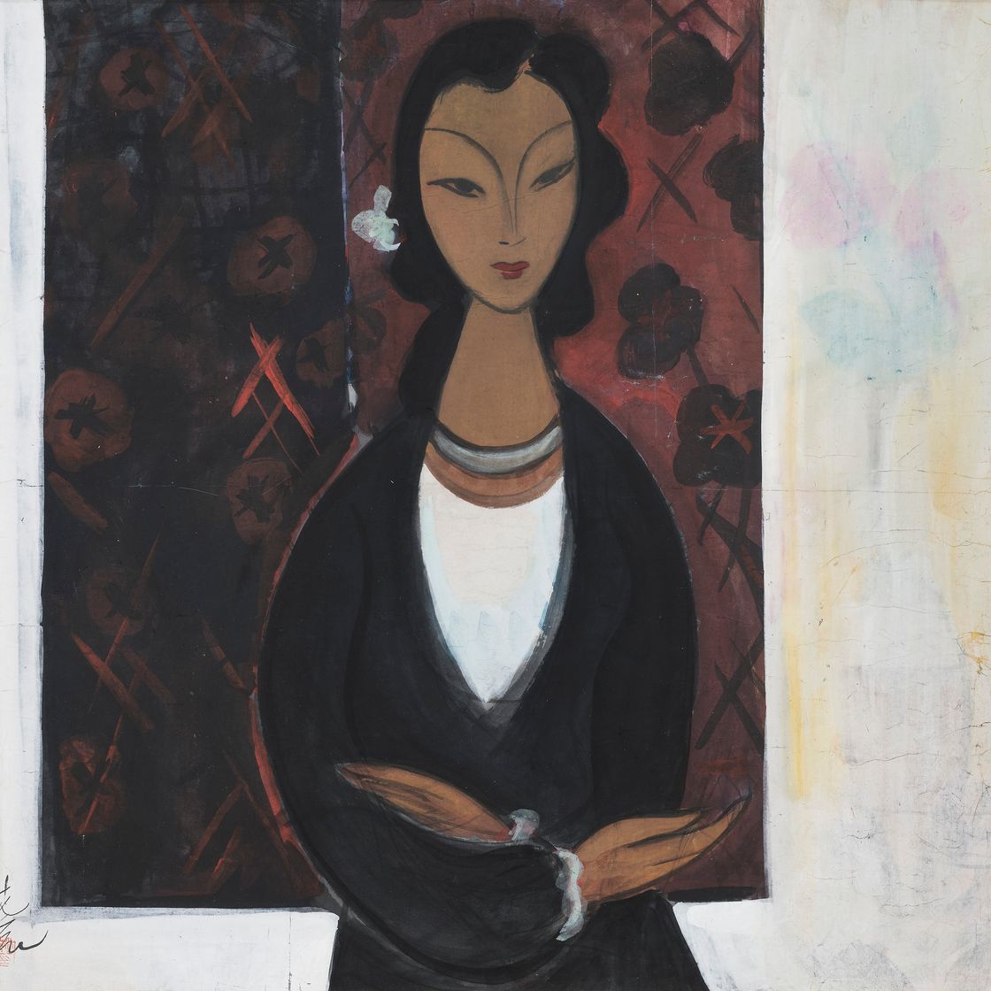 Lin Fengmian — Портрет Лалана