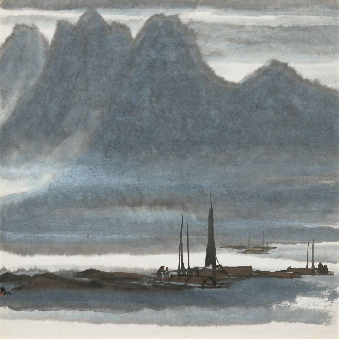 Lin Fengmian — БАТО В ГОРАХ, изображение 1