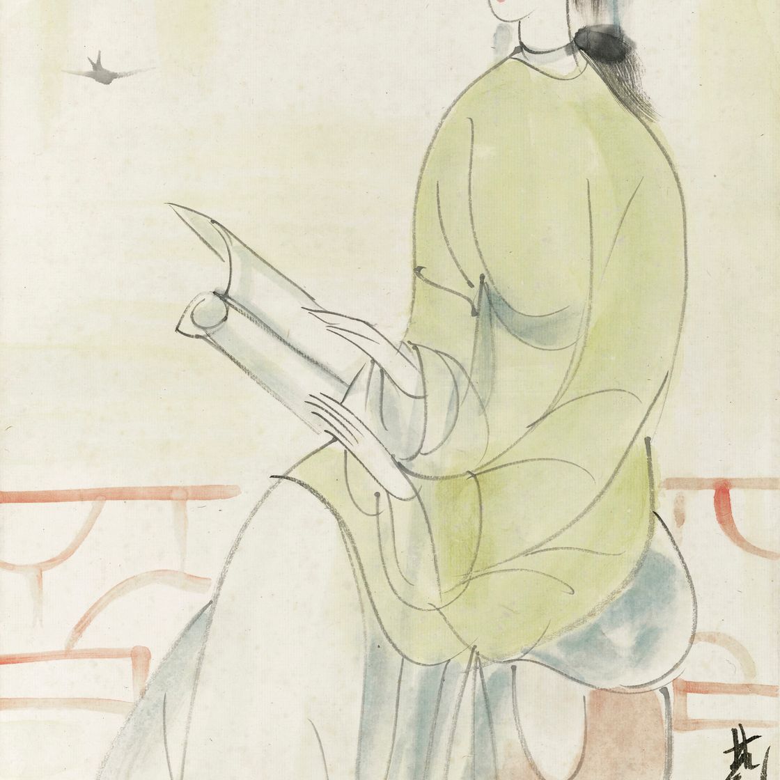 Lin Fengmian — Леди, читающая