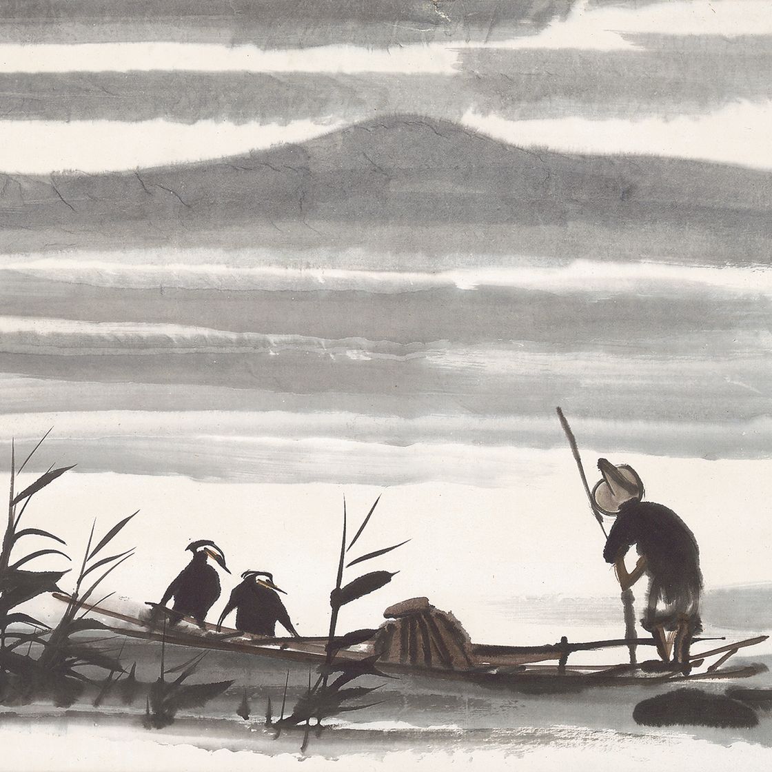 Lin Fengmian — Рыбак и сопутствующие лица, изображение 1