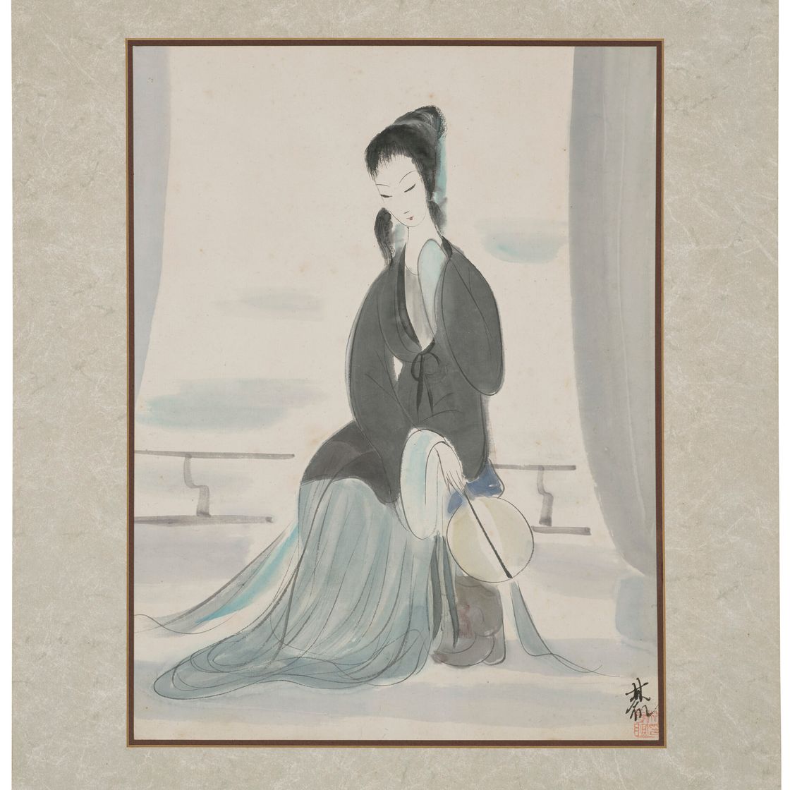 Lin Fengmian — МОЛОДАЯ ЖЕНЩИНА, изображение 2