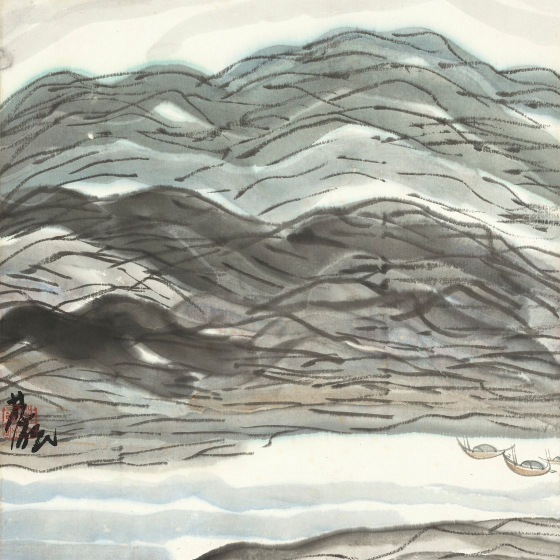 Lin Fengmian — Лодки на реке