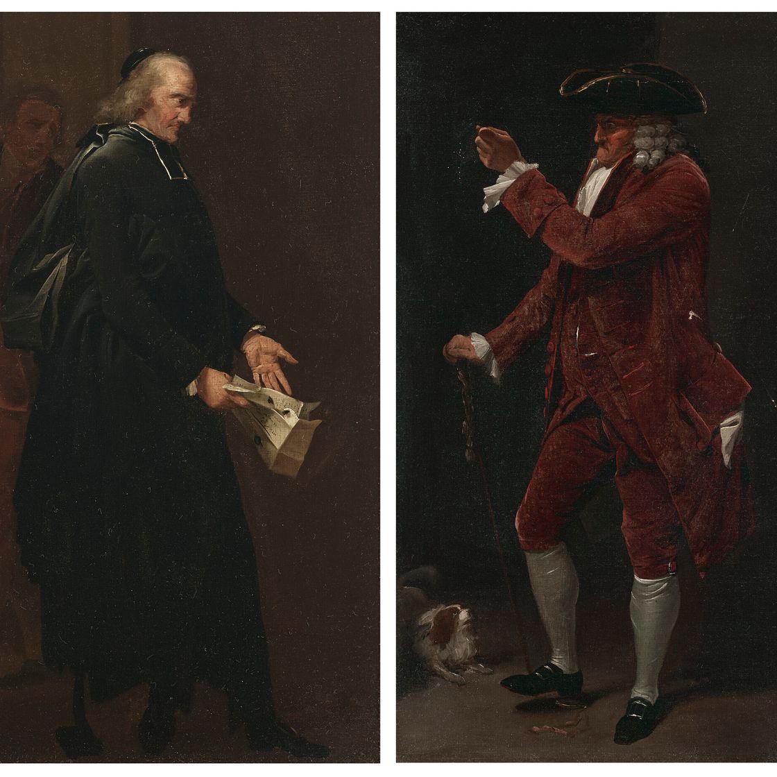 Louis Leopold Boilly — Аббат с письмом в руках и джентльмен с собакой, изображение 1