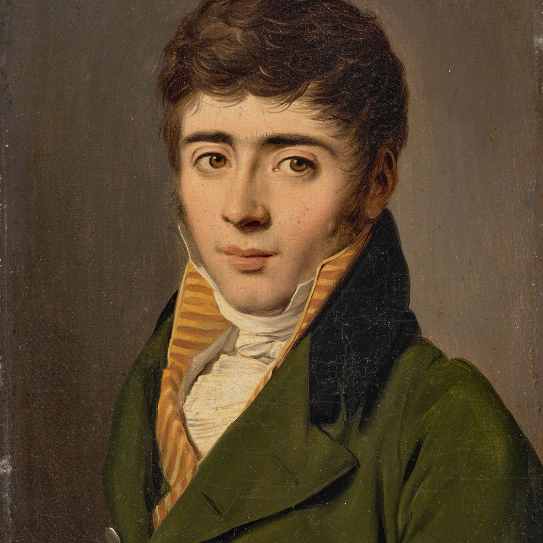Louis Leopold Boilly — Портрет мужчины (Мари Франсуа?) в стиле бланш с галстуком и в жилете Райе