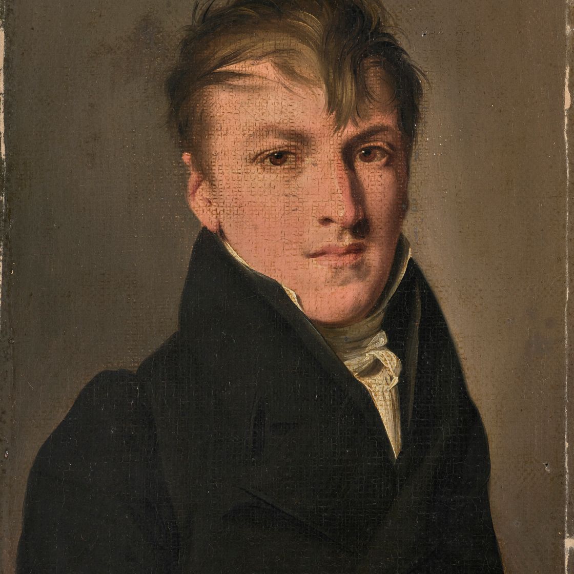 Louis Leopold Boilly — Портрет молодого человека в темном жилище