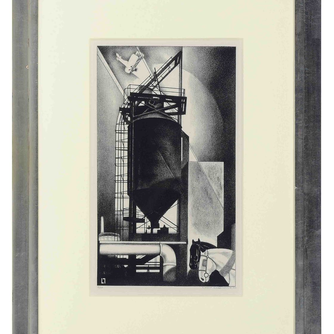 Louis Lozowick — Резервуары №1 (F.39)