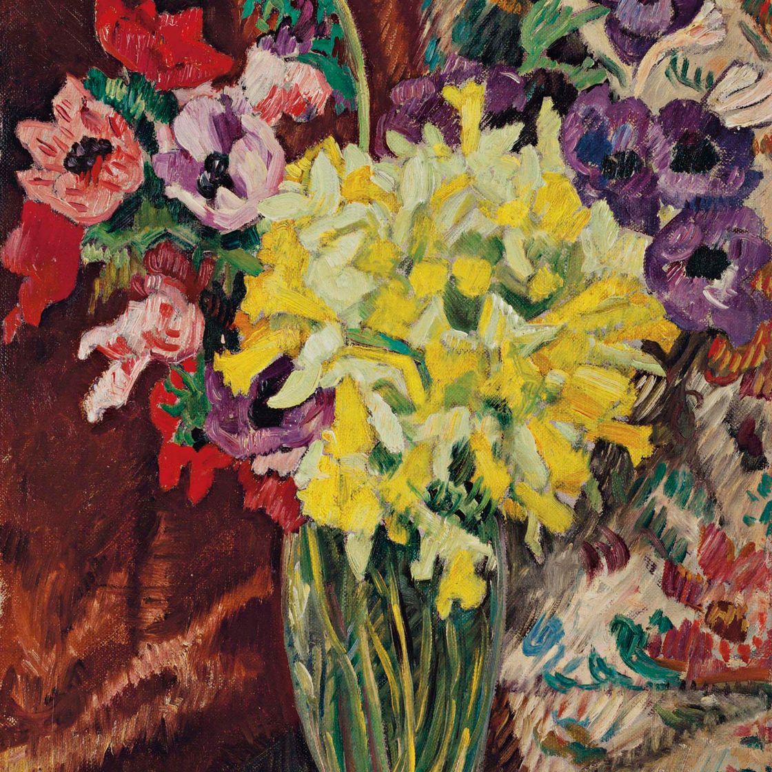 Louis Valtat — Ваза с анемонами и жонкилями