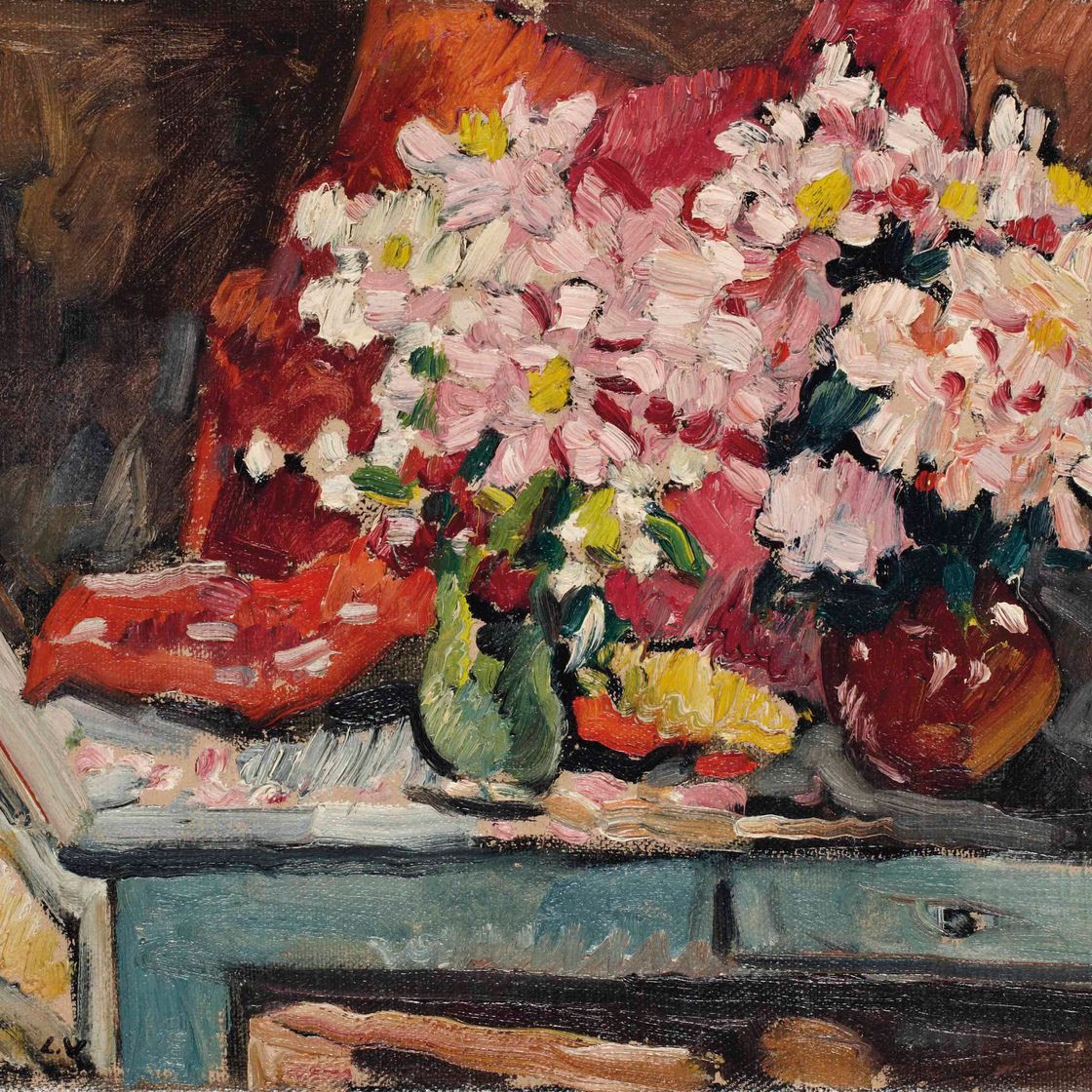 Louis Valtat — Походный стол с двумя букетами