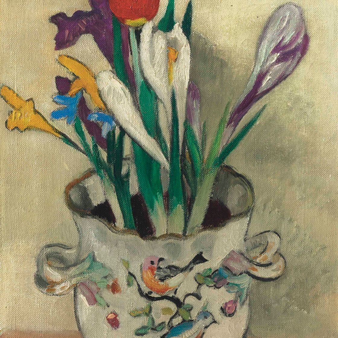 Louis Valtat — Ваза с изюмом, крокусами и тюльпанами