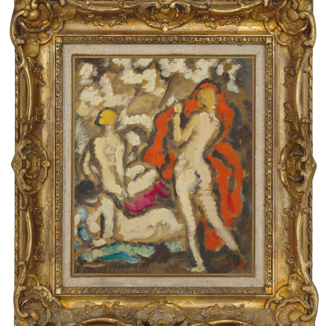 Louis Valtat — Трое молодых женщин, одетых в красные драпировки, изображение 2