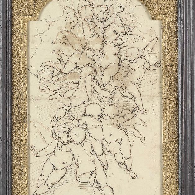 Luca Cambiaso — Дизайн потолка: Putti desporting