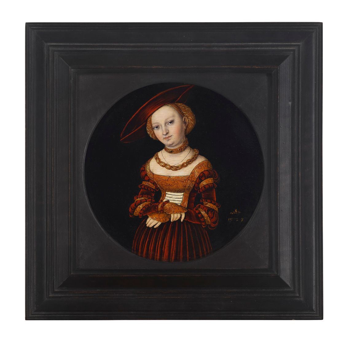 Lucas Cranach the Elder — Портрет дамы в три четверти роста, изображение 2