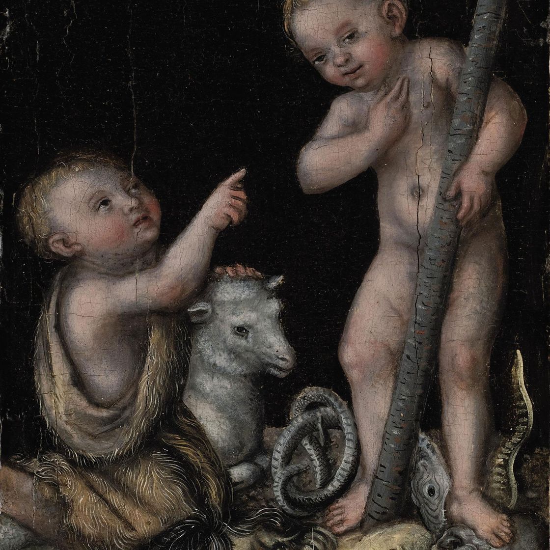 Lucas Cranach the Elder — Младенец Христос и святой Иоанн Креститель