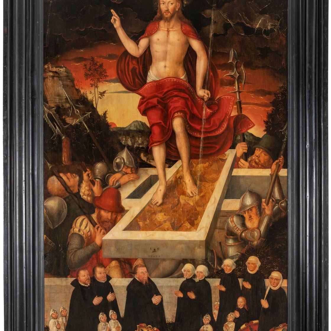 Lucas Cranach The Younger — Эпитафия: Воскресший Христос с семьей-донором, изображение 2