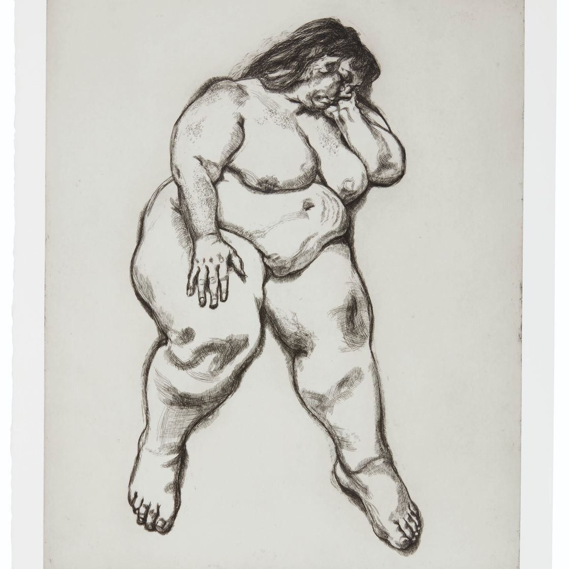 Lucian Freud — Спящая женщина