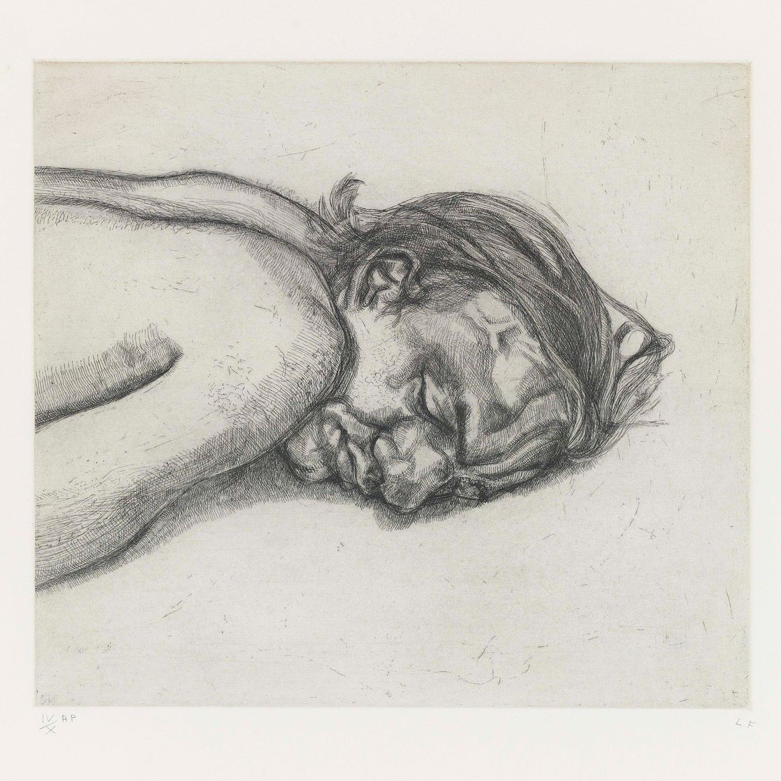 Lucian Freud — Отдыхающий мужчина (Хартли, 34; Рисунок 50)